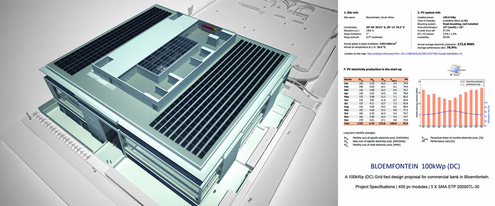 Commercial Grid-tied Design 100kWp (DC)